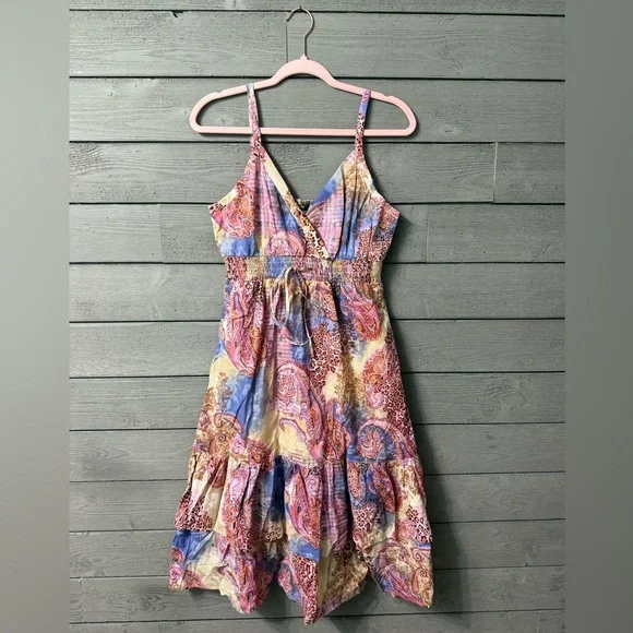 NWT Chaudry KC Anthropologie Leopard Paisley Watercolor Dress Sz M Spring Summer - Picture 9 of 16